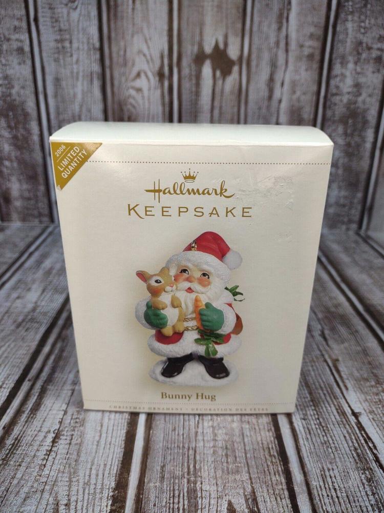 Hallmark Keepsake Christmas Tree Ornament 2006 Bunny Hug Limited Quantity NEW